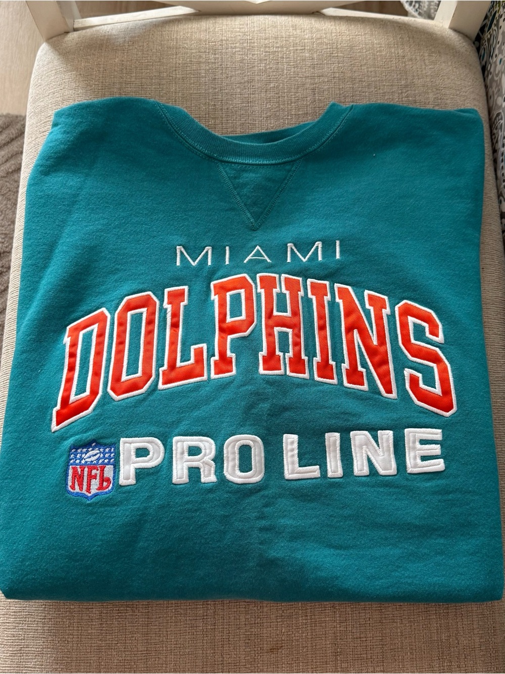 Miami Dolphins Vintage NFL Pro Line Teal Crewneck Sweatshirt - Men’s Large